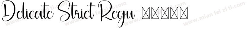 Delicate Strict Regu字体转换